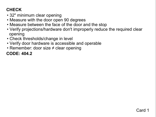 Inspector Field Quick Reference Cards - Image 3