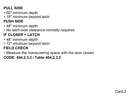 Inspector Field Quick Reference Cards - Image 5